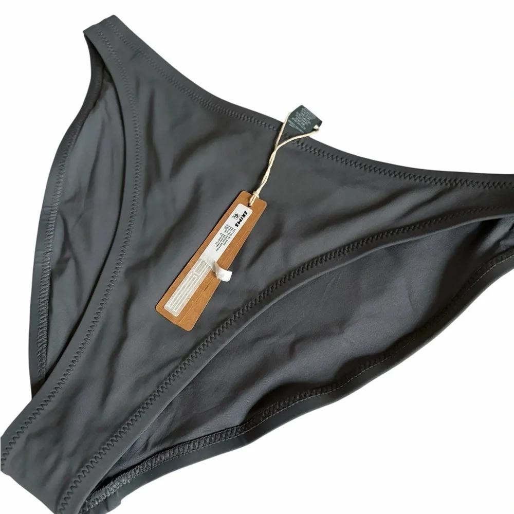 SKIMS Recycled Swim Mid Coverage Bottom – Gunmetal | Size M - Picture 2 of 5